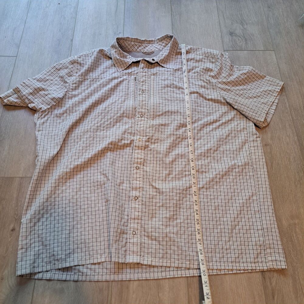 5.11 Tactical Series Mens XL Short Sleeve Snap Shirt Windowpane Zip Pocket - Picture 11 of 11